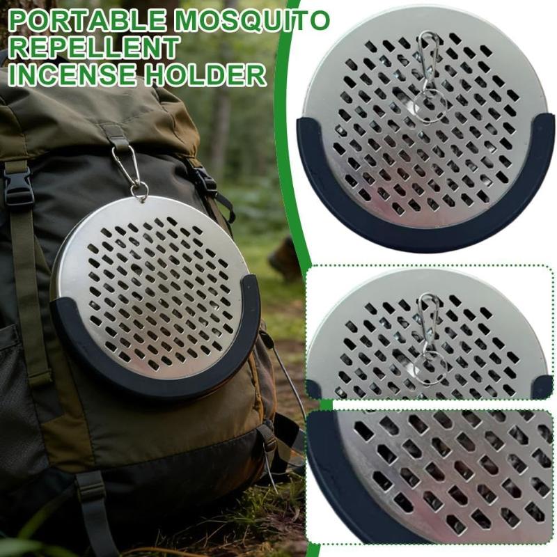 Tulsi Holy Basil - Outdoor Mosquito Coil Holder Round Metal