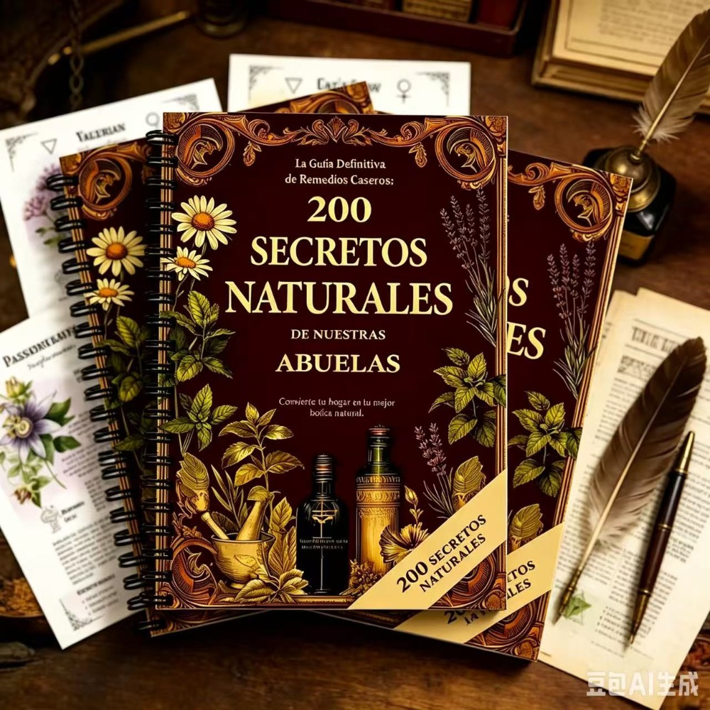Herbal Wellness Remedy - 200 Natural Secrets A5 Spanish Herbal