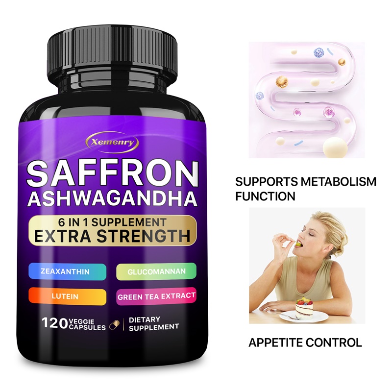 Tulsi Holy Basil - Saffron Ashwagandha, 6-in-1 Extra Strength Supplement