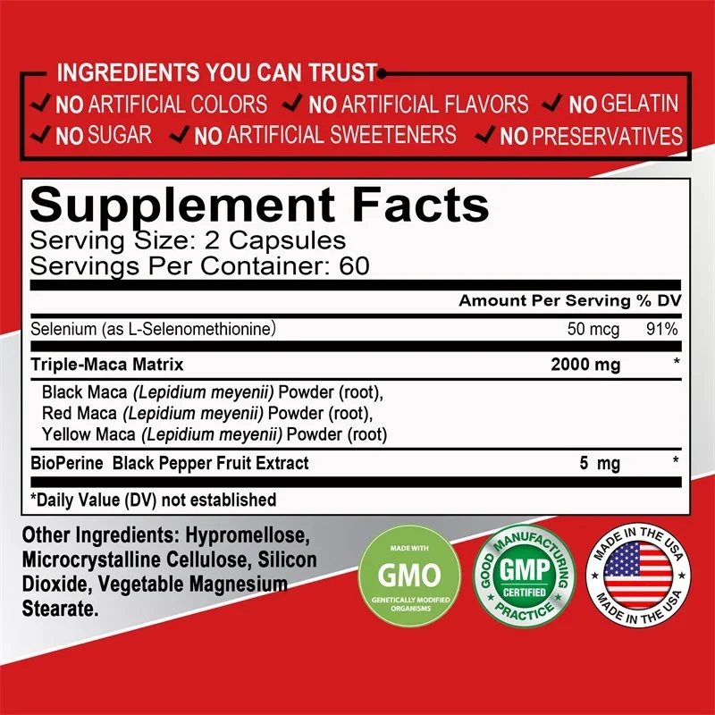 Maca Root Capsules - Improves  - Tulsi Holy Basil ulasan dan harga