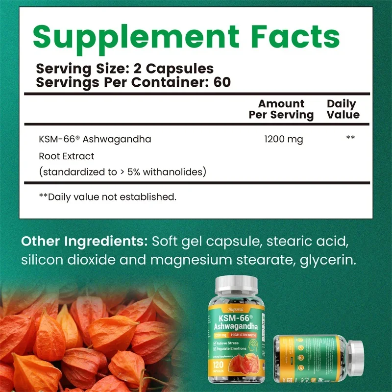 KSM-66 Ashwagandha Extracts Ca - Tulsi Holy Basil ulasan dan harga